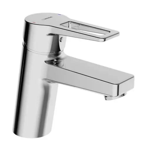 HANSA Einhebelmischer Waschtischbatterie HANSATWIST 0905 Bügelhebel Ausladung 121 mm DN15 Chrom, 09052285, Artikel in Kategorie